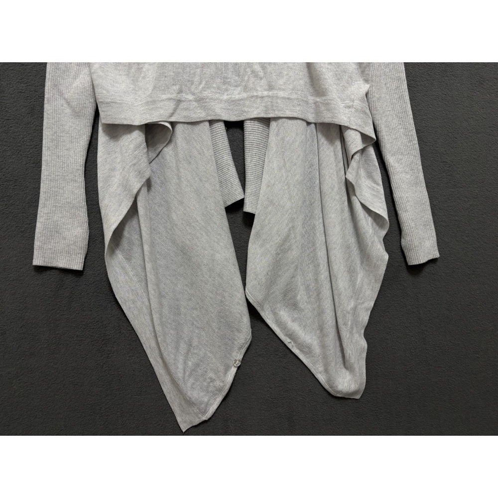 Lululemon Cardigan Open Front Asymmetrical Wool Silk Cashmere Blend Women's Sz 6 - Picture 9 of 16